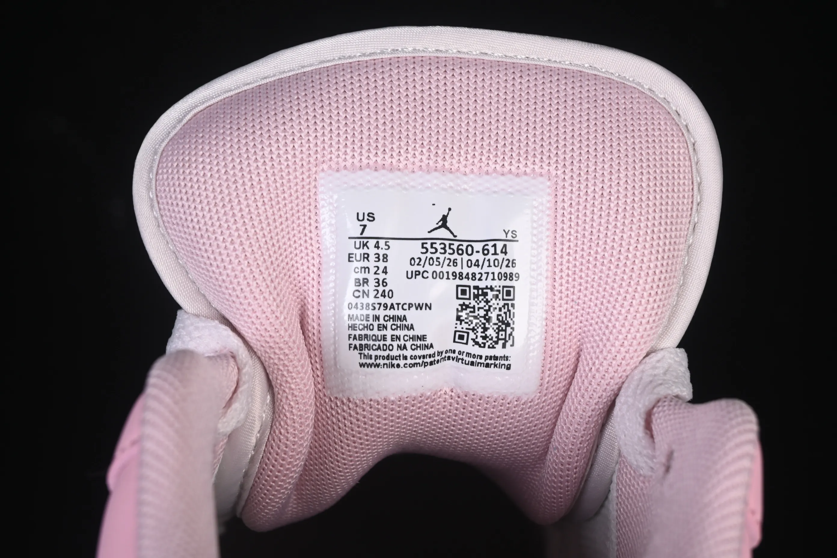 All categories Air Jordan Jordan series basketball shoes Air Jordan 1 Low Air Jordan 1 Low AJ1 Joe 1 Pearl Pink Low-top cultural and casual sneakers 553560-614